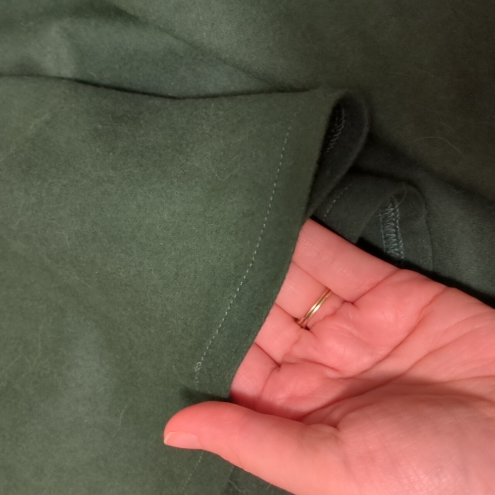 Beautiful Forest Green wool blend circle skirt